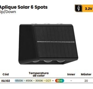 Aplique solar Mercury 6W - 12 tonos