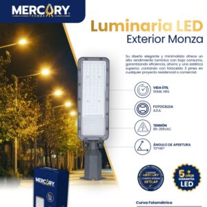 Luminaria Led Alumbrado publico 100w + Fotocelda