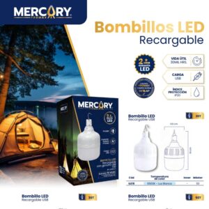 Bombillo led recargable 50w - Mercury