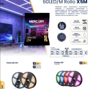 Cinta led 12V DC x5 metros