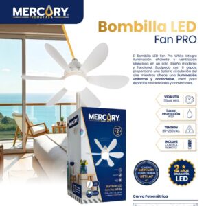 Bombillo led + ventilador - Mercury